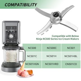 Ersatz-Paddel, kompatibel mit Ninja Creami Deluxe NC500 NC501 Serie, Ersatzklinge für Ninja Creami Deluxe-Zubehör