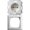 Complete Set GIRA Standard 55 Frame, Single – Pure White,
