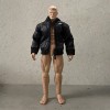 FIGLot SU-ZPJK-BK: 1/12 scale Black Zipper Jacket for 6" Muscular
