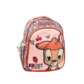 mybagstory - Backpack for Girls Bambi - Children - School - Nursery - Nursery - School Bag - Adjustable Straps - Gift Idea - 30 cm - Peach / Red, Bambi - Peach / Red - 30 cm, Enfant, Bambi – Peach/Red