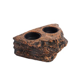 Partslety Magnetic Reptile Feeding Ledge, Hanging Reptile Food Water Dish, Reptile Food Dish Magnetic Levitation Feeding Bowl for Gecko Lizards Tree Frogs Chameleons Double Compartment