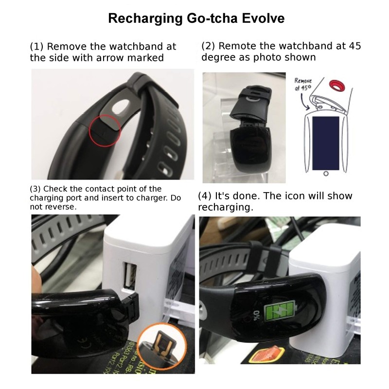 Go-tcha Evolve LED-Touch Wristband Watch for Pokemon Go with Auto