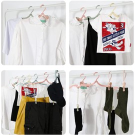 Pack of 12 Travel Hangers, Portable Foldable Clothes Hangers, Plastic Hangers, Space-Saving, Hangers with Non-Slip Portable, Multifunctional Travel Accessories for Home, Hotel, Travel, Camping