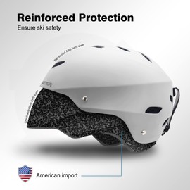 OTTEXPO Ski Helmet for Adult, Shockproof Protective ABS Hard Shell with EPS Foam, Snowboard Helmet for Men Women and Youth (Gray, M)