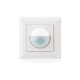 HUBER Motion 15F PIR Motion Sensor 190° for Indoor and Outdoor Use, Flush-Mounted Motion Sensor with Switch, 2 + 3 Wire Technology