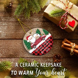 Grandparents Gifts for Grandparents, New Grandparents Gifts First Time Ornament 2024, First Time Grandparents Gifts, 1st Time Grandma Cute Ceramic Hanging Ornaments