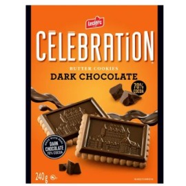 Celebration Butter Cookies with Dark Chocolate, 240g (4 Pack)