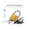 Puroma 1 Pack Keyed Padlock Waterproof Solid Brass Lock, 1.1