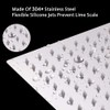 HarJue High Pressure Large Stainless Steel Square Rain ShowerHead With