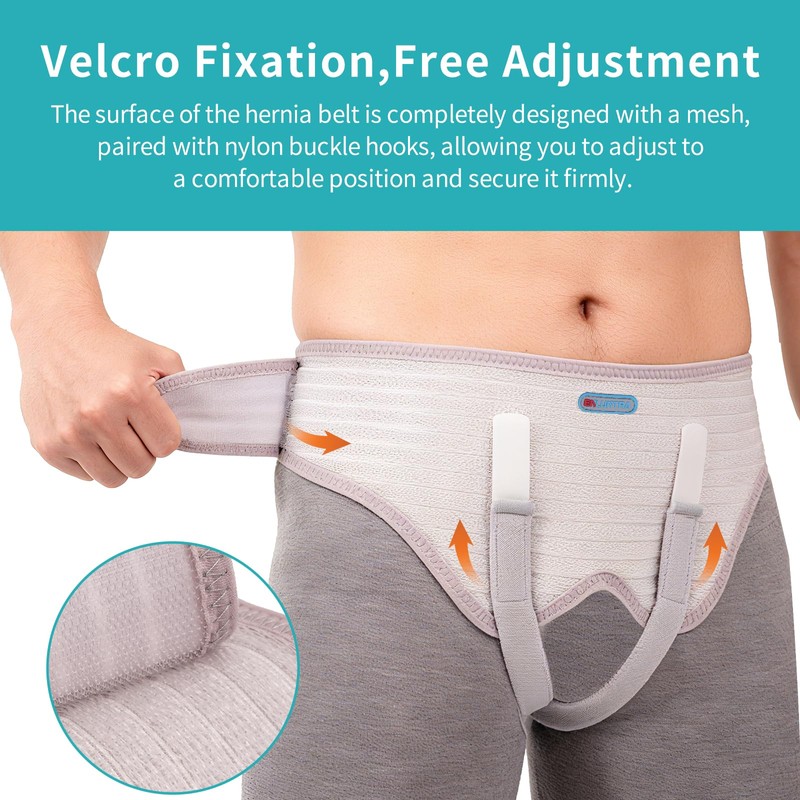ENLUNTRA Hernia Belts for Men, Adjustable Inguinal Hernia Support Belt