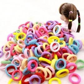 Multicolour Elastic Cotton Stretch Hair Rubber Bands (Pack of 30pcs) Rubber Band (Multicolor)