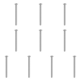 PATIKIL M5 x 70 mm Flat Head Socket Cap Screws, 10 Pack 304 Stainless Steel 18-8 Machine Screws Flat Countersunk Bolts Hex Socket Drive Full Thread Grade 6.8