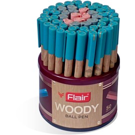 FLAIR Woody Pack of 50 Ball Pens