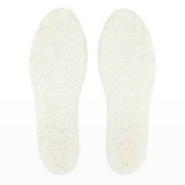 riemot Fluffy Insoles for Men Women, Thick Premium Wool Flet Inner Soles for Wellies Slippers Boots, Warm Faux Furry Comfortable Shoe Inserts for Cold Winter, Beige, Women UK6/EU39