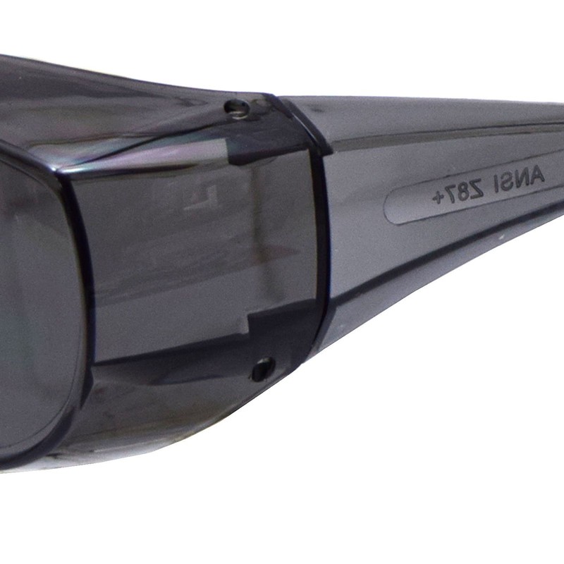 Takagi Earth Man Safety Glasses with Strap, Smoke, Fits Over