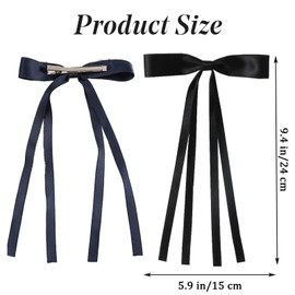 8 Pcs Hair Ribbon Colorful Hair Bows for Women Barrettes Clips with Long Tail Bow Hair Clips for Girls Accessories