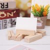 DFsucces Wooden Card Stand, 10 Pcs Natural Wood Memo Clip