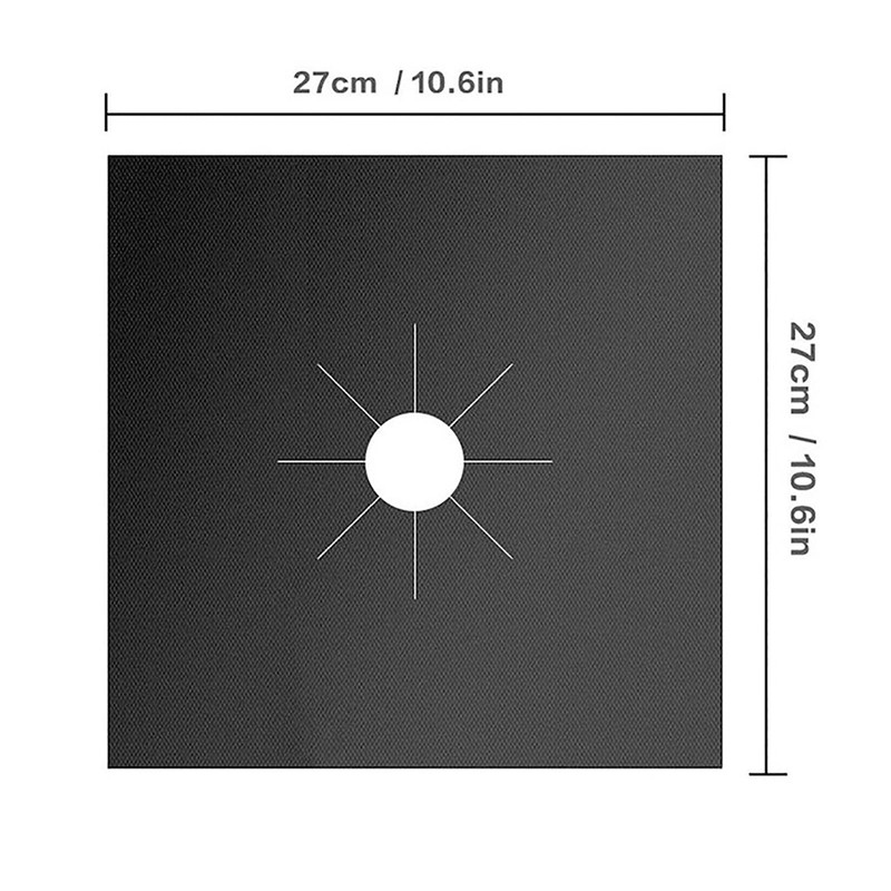 WANGCL 4 Thickened 0.2mm Sheets Stove Burner Cover Reusable Non-Stick