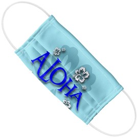 Popfunk Aloha Hawaiian Greeting Hibiscus Flower 1-Ply Reusable Face Mask Covering, Unisex