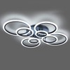 Shine LUEST Modern Ceiling Light, 41.3'' Dimmable LED Black Flush