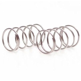 Compression Springs, Stainless Steel, Wire Diameter 2 mm, Outer Diameter 18 mm, Length 35 mm, Silver Spiral Springs, Pack of 10, 2x18x35 mm