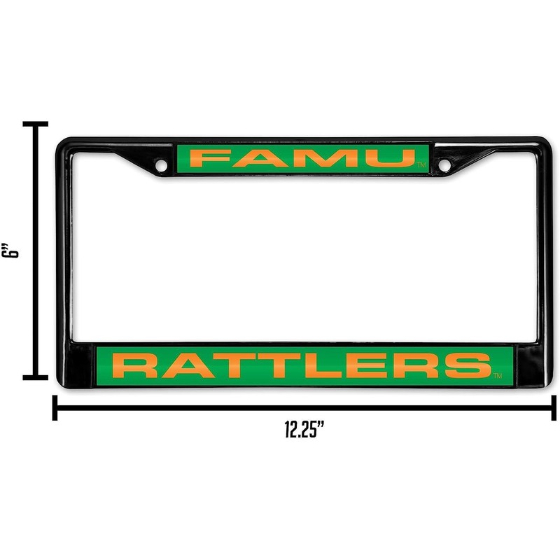 Rico Florida A&M Rattlers FAMU Black Metal License Plate Frame