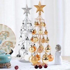 Christmas Tree Table Ornament Star Topper lf1534 One Size/Color Gold 2ea