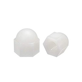 sourcing map M6 Cap Nuts, Hex Acorn Dome Nuts for Screws Bolts Nylon White Pack of 30
