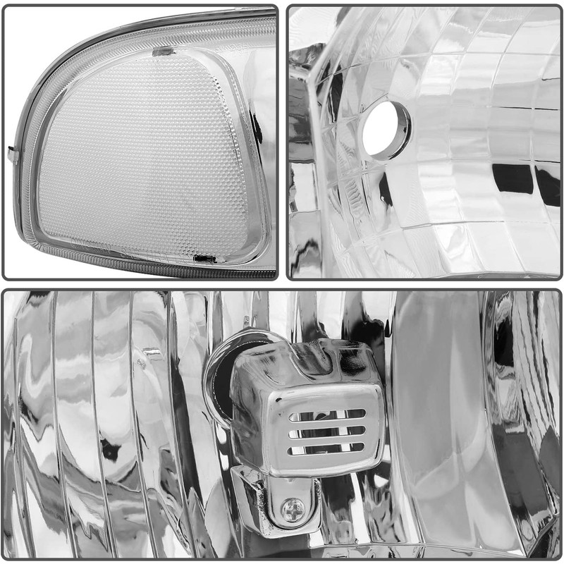 Headlight Assembly for 1999-2006 GMC Sierra 1500 2500 3500,00-06 Yukon