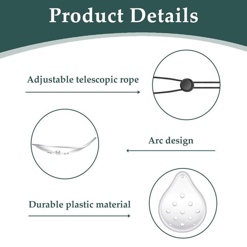 4 Pcs Transparent Eye Shield After Surgery, 9 Hole Plastic