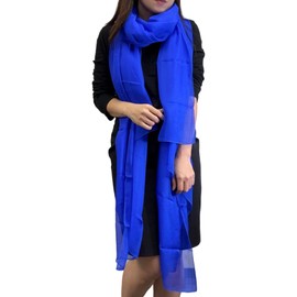 Instyle Japan Ultra Lightweight Large Silk Scarf, 100% Pure Silk, 9.6 x 53.1 inches (245 x 135 cm), 2.6 oz (74 g), Thin UV Protection, Solid Colors and Patterns, Washable, Sunburn and Cooling