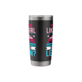 Yes I Throw Like A Girl Want A Lesson? Funny Discus Thrower Stainless Steel Insulated Tumbler
