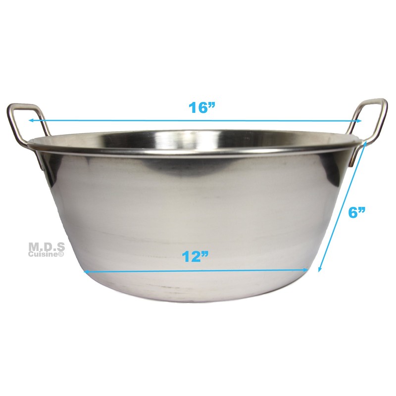 Cazo Stainless Steel Large 16" Heavy Duty Caso Para Carnitas