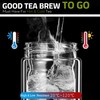 Pauzema Tea Tumbler with Infuser, 12oz Double Wall Borosilicate Glass