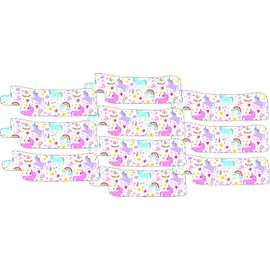 Nasogastric or Oxygen Tube precut Adhesive Tape Rainbow & Unicorns x 10 Pack. (Right Side)