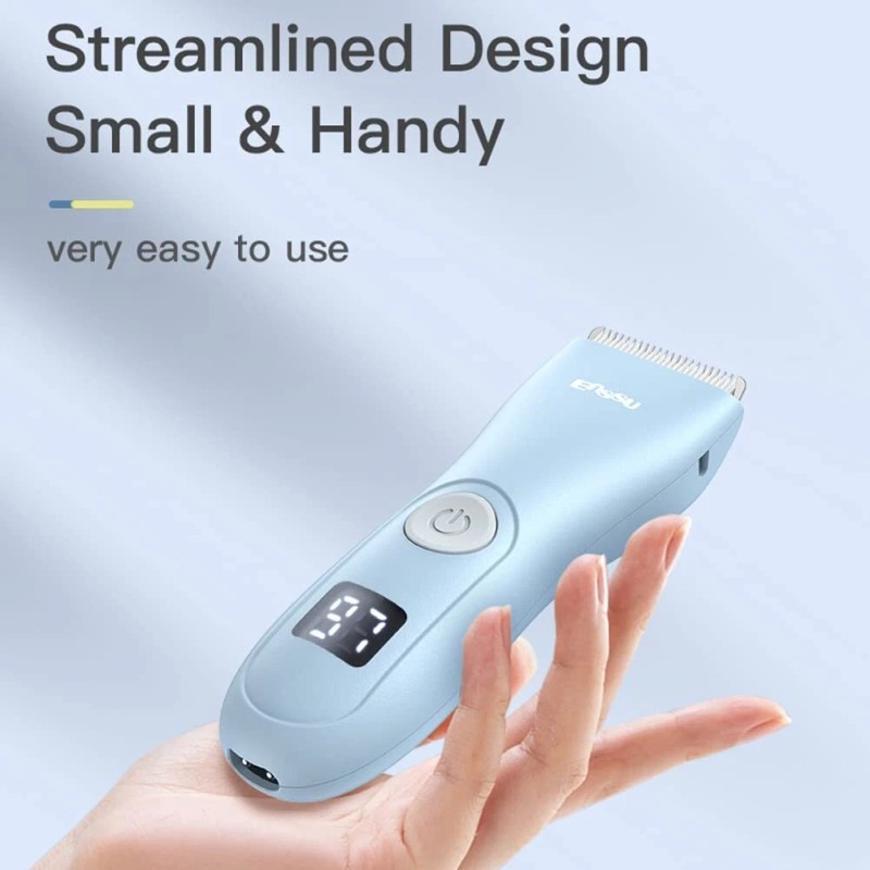 Favrison Quiet Waterproof Baby Hair Clippers – Rechargeable & LCD