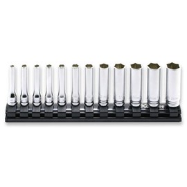 Koken Tools Z-EAL Deep Socket Set with Rail RS2300MZ/12, One 12-pc. Set