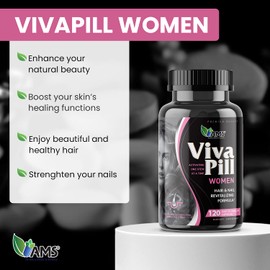 America Medic & Science VivaPill for Women (120 Capsules) Vitamins for Hair, Skin and Nails | Revitalizing Formula Pills with Biotin, Dietary Supplement for Hair Growth with Collagen and Keratin