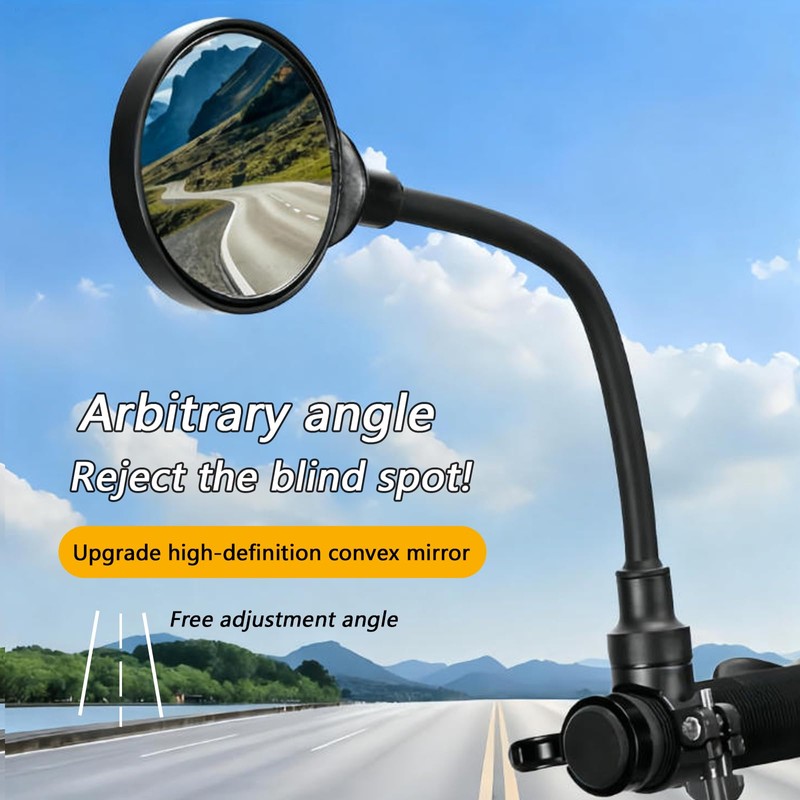 Adjustable and Rotatable Wide Angle Bicycle Rearview Mirror General Shock