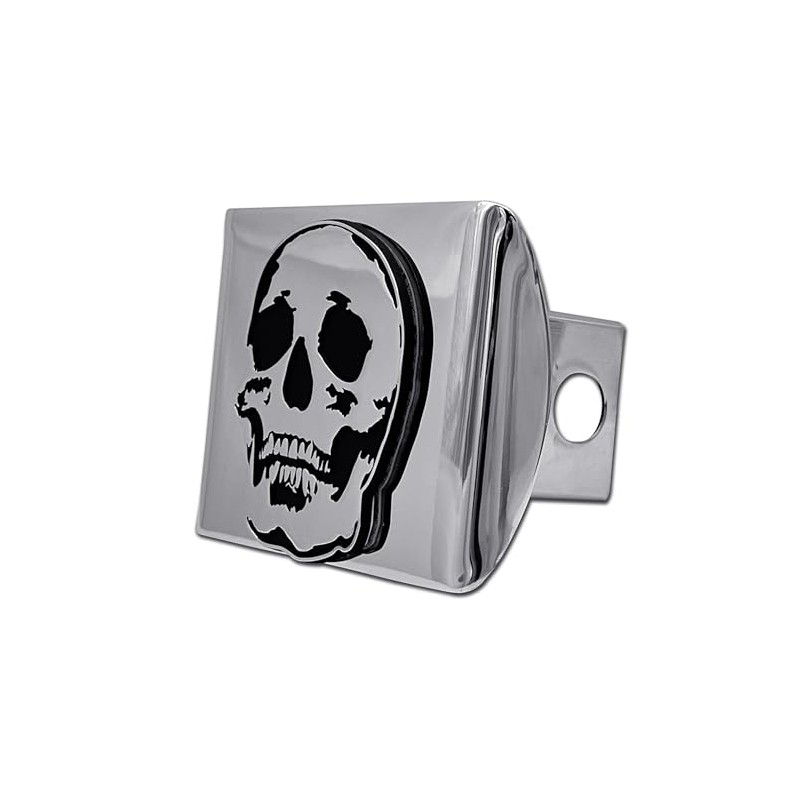 MetalHead Skull Chrome Metal Hitch Cover