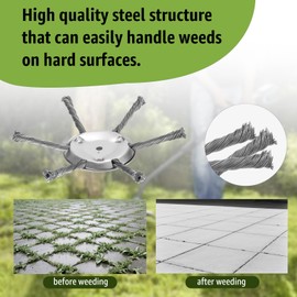 Steel Wire Grass Trimmer Head, 6 Inch Metal Weed Eater Blades for String Trimmer | Durable Weed Remover Tool for Spindle 0.2 inches and 5mm Inner Shaft (1, Silvery)