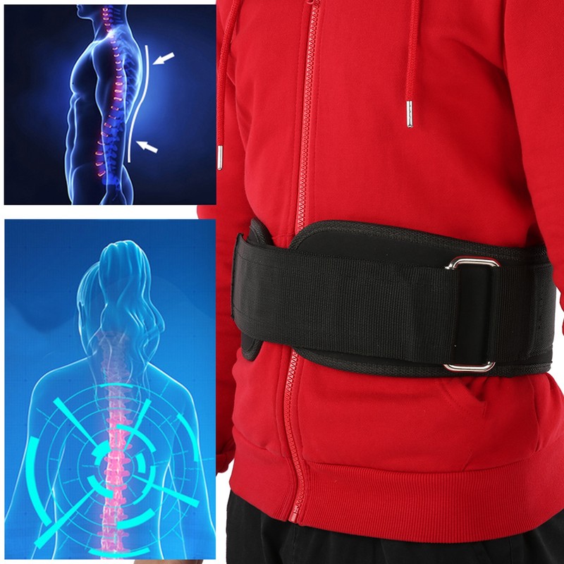 Weight Lifting Belt Fitness Training Waist Support Brace Widen Nylon