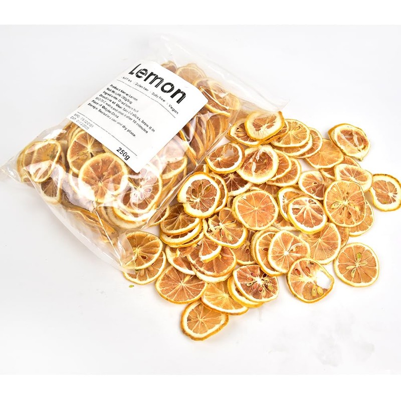 Dehydrated Dry Lemon For Cocktails, Dried Lemon 17.6oz/500g, 100% Natural