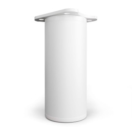 Sossai MFR1 Set of 8 White Adjustable Furniture Feet 100mm High Round Profile Ideal for Cabinets and Storage Furniture