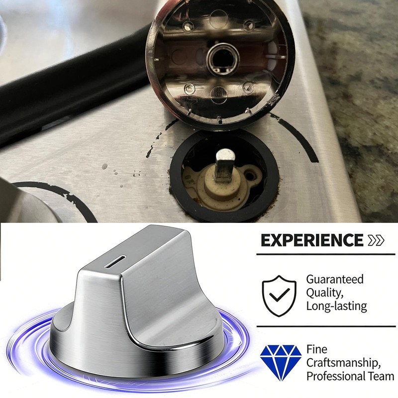 W11366438 Gas Stove Knobs Compatible with Whirlpool Range WCG55US0HS00 WCG55US0HS05