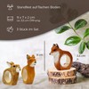 your castle Set of 3 Napkin Rings, Forest Animals: Deer,
