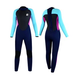 Original Wetsuit, 3mm Neoprene One Piece Diving Suit Thermal Warm Full Body Long Sleeve Wet Suits for Water Sports Surfing Snorkeling Cover Child Junior Teenager Youth