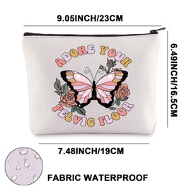 JNIAP Pelvic Floor Physical Therapist Makeup Bag Physiotherapist Gift Adore Your Pelvic Floor Pelvic Physical Therapist Gifts (ADORE YOUR PELVIC FLOOR mb)