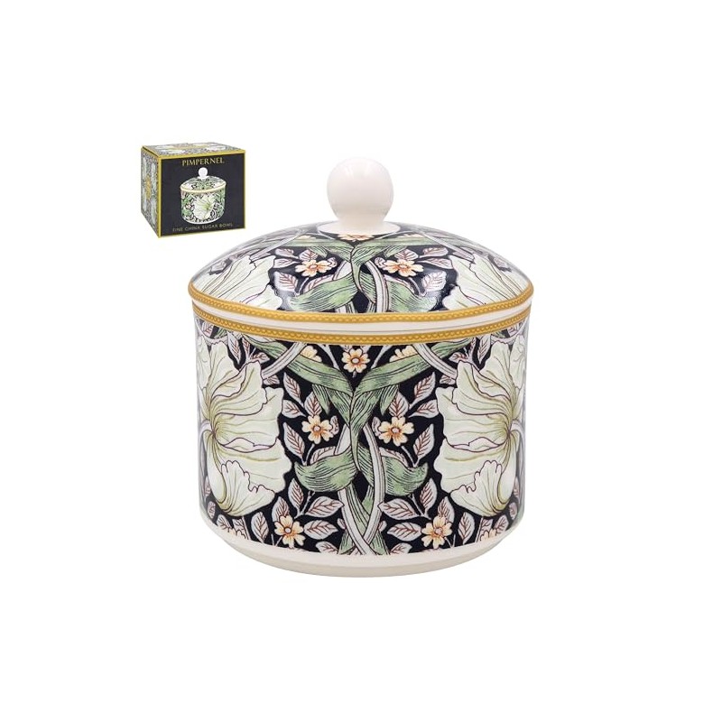 The Leonardo Collection William Morris Pimpernel Sugar Bowl | Elegant