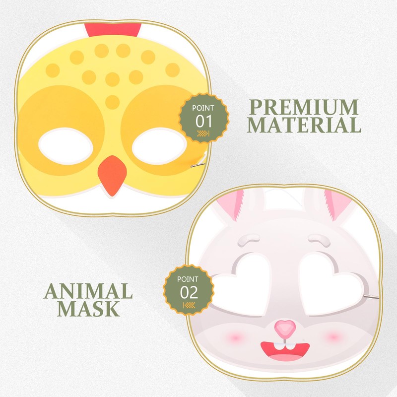 EXCEART Mask, Animals, 9 Pieces, Costume, Cosplay, Cute, Easy to